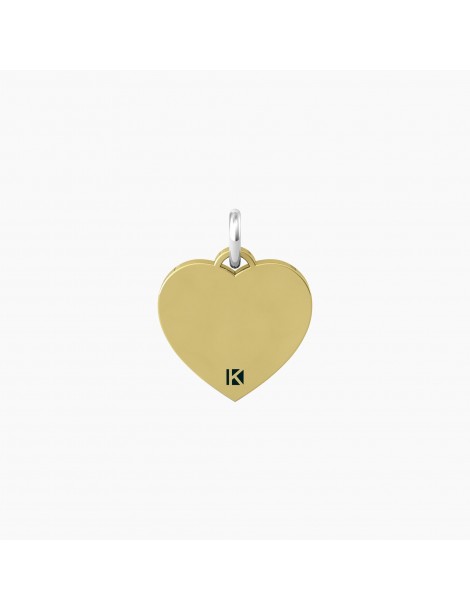 Kidult By You | Famiglia | Abbraccio | Charm in acciaio dorato con scritta e cristallo bianco | 741069