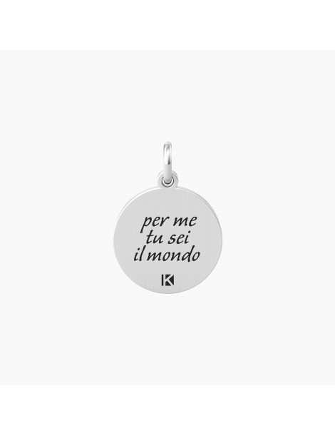 Kidult By You | Mamma Sei Il Mondo | Charm in acciaio con scritta | 741008