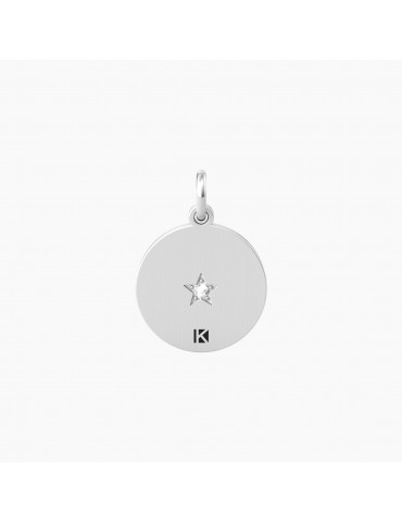 Kidult By You | Simply A Wonder Woman | Charm in acciaio con scritta e cristallo bianco | 741004