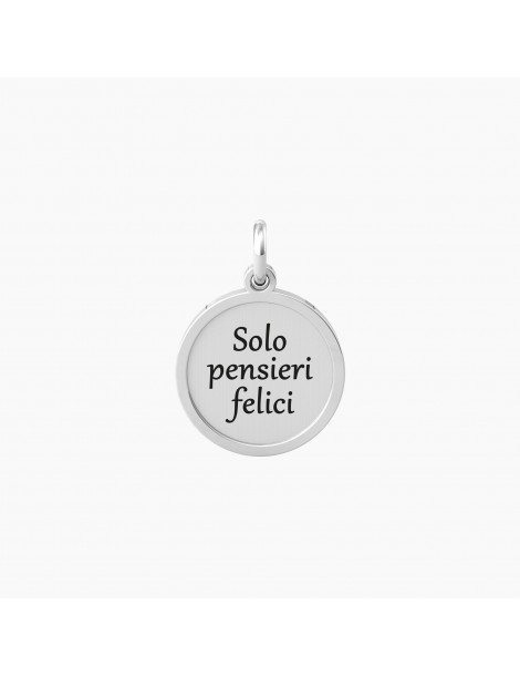 Kidult By You | Pensiero Felice | Charm in acciaio con scritta | 741019