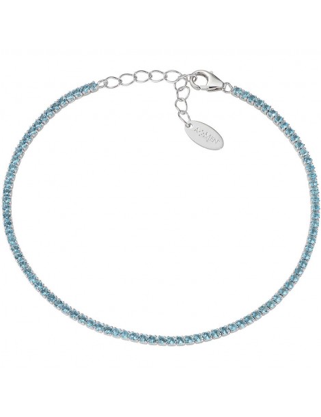 Amen | Tennis Mania | Bracciale tennis in argento 925‰ con zirconi azzurri | BT1BAZ17