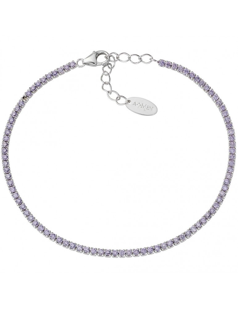 Amen | Tennis Mania | Bracciale tennis in argento 925‰ con zirconi bianchi | BT1BLI17