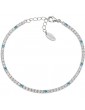 Amen | Tennis Mania | Bracciale tennis in argento 925‰ con zirconi bianchi e azzurri | BT7BACB16