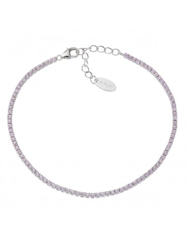 Amen | Tennis Mania | Bracciale tennis in argento 925‰ con zirconi rosa | BT1BRO17