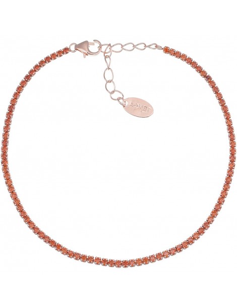 Amen | Tennis Mania | Bracciale tennis in argento 925‰ rosato con zirconi arancioni | BT1RAR17