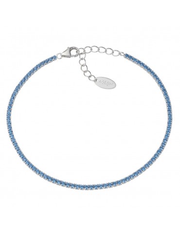 Amen | Tennis Mania | Bracciale tennis in argento 925‰ con zirconi azzurri | BT1BAC17