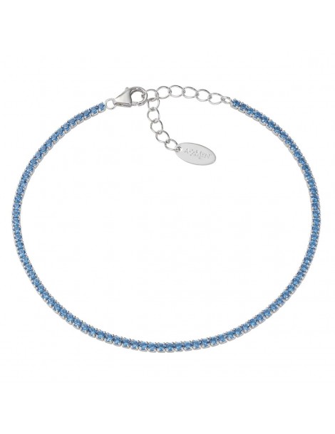 Amen | Tennis Mania | Bracciale tennis in argento 925‰ con zirconi azzurri | BT1BAC17