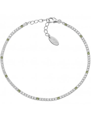 Amen | Tennis Mania | Bracciale tennis in argento 925‰ con zirconi bianchi e verdi | BT1B7BOL17