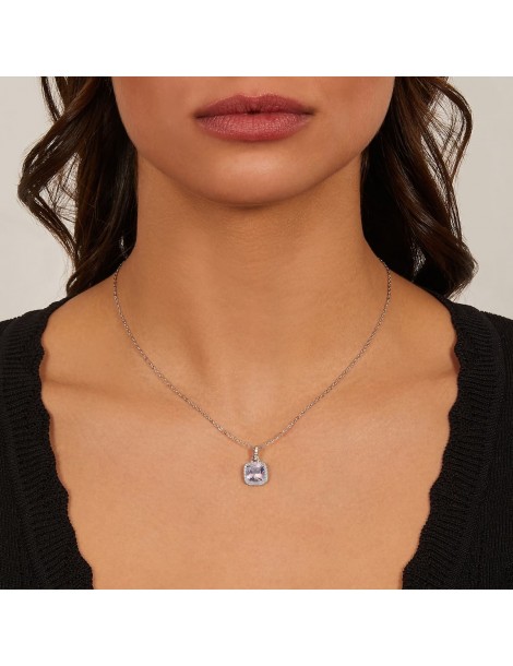 Amen | Lady Diamonds | Collana in argento 925‰ con morganite sintetica e zirconi bianchi | CLQUABBMOZ