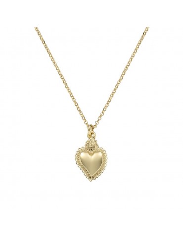 Amen | Sacro Cuore | Collana in argento 925‰ dorato con sacro cuore | CLSCG3