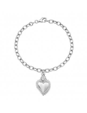 Amen | Sacro Cuore | Bracciale in argento 925‰ con sacro cuore | BRSCB3