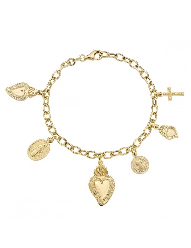 Amen | Sacro Cuore | Bracciale in argento 925‰ con sacro cuore | BRSCMG