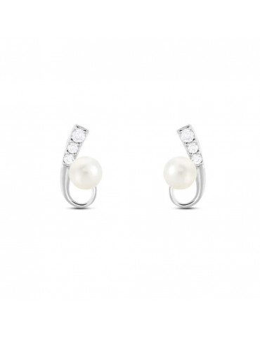 Stroili | Silver Pearls | Orecchini in argento 925‰ con perle sintetiche e zirconi bianchi | 1514081