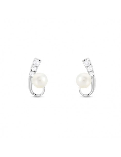 Stroili | Silver Pearls | Orecchini in argento 925‰ con perle sintetiche e zirconi bianchi | 1514081