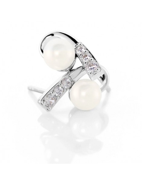 Stroili | Silver Pearls | Orecchini in argento 925‰ con perle sintetiche e zirconi bianchi | 1514081