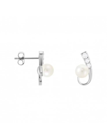 Stroili | Silver Pearls | Orecchini in argento 925‰ con perle sintetiche e zirconi bianchi | 1514081