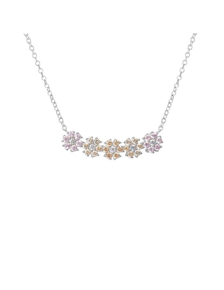 Stroili | Silver Shine | Collana in argento 925‰ con fiori in zirconi multicolor | 1691787