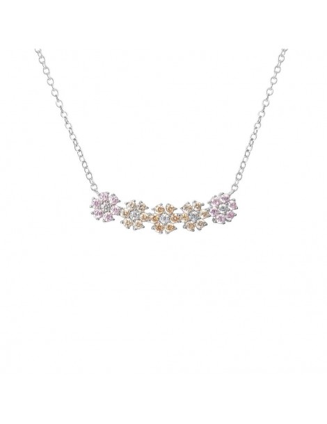 Stroili | Silver Shine | Collana in argento 925‰ con fiori in zirconi multicolor | 1691787