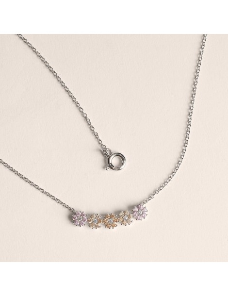 Stroili | Silver Shine | Collana in argento 925‰ con fiori in zirconi multicolor | 1691787