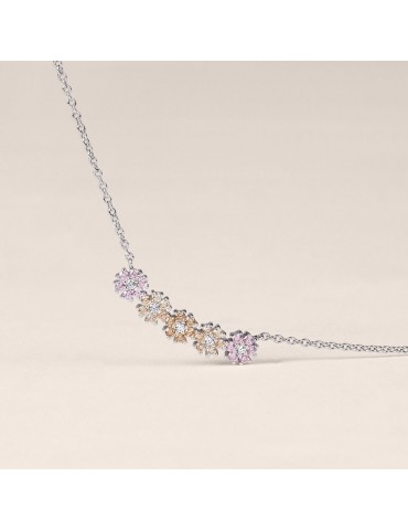 Stroili | Silver Shine | Collana in argento 925‰ con fiori in zirconi multicolor | 1691787