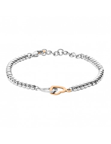 Stroili | Lady Chic | Bracciale in acciaio con doppio cuore | 1653787