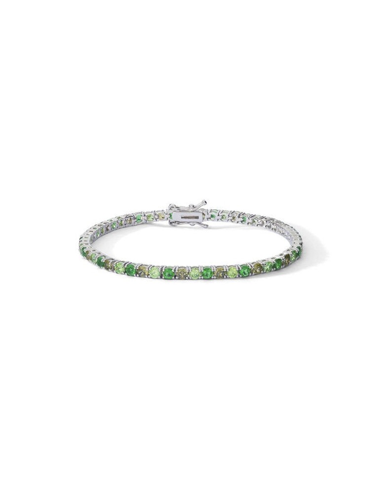 Comete gioielli | Farfalle | Bracciale In Argento 925% con zirconi degradè smeraldo verdi e peridoti | BRA 266