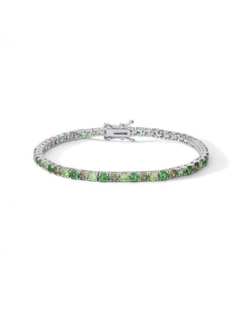 Comete gioielli | Farfalle | Bracciale In Argento 925% con zirconi degradè smeraldo verdi e peridoti | BRA 266