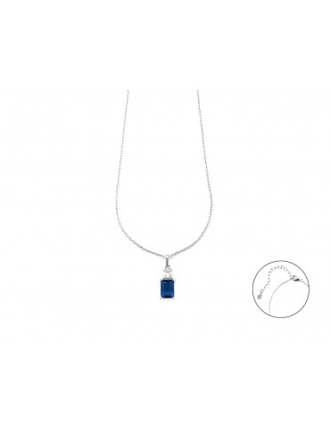 4US Paciotti | Collana in argento 925‰ con zircone blu e zircone bianco | 4UCL7180W