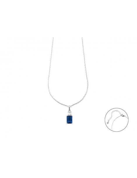 4US Paciotti | Collana in argento 925‰ con zircone blu e zircone bianco | 4UCL7180W