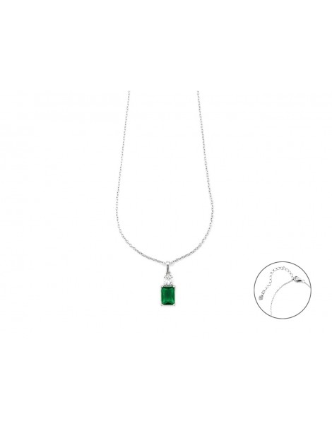 4US Paciotti | Collana in argento 925‰ con zircone verde e zircone bianco | 4UCL7177W