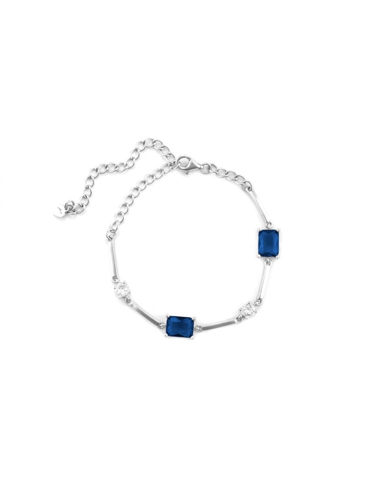 4US Paciotti | Bracciale in argento 925‰ con zirconi blu e zirconi bianchi | 4UBR7181W