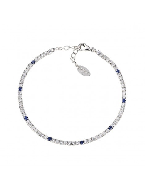 Amen | Tennis Mania | Bracciale tennis in argento 925‰ con zirconi bianchi e blu | BT7BBLB16