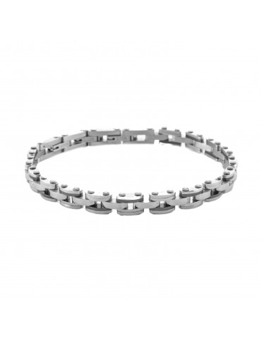 4US Paciotti | Bracciale in acciaio e acciaio PVD nero | 4UBR7049