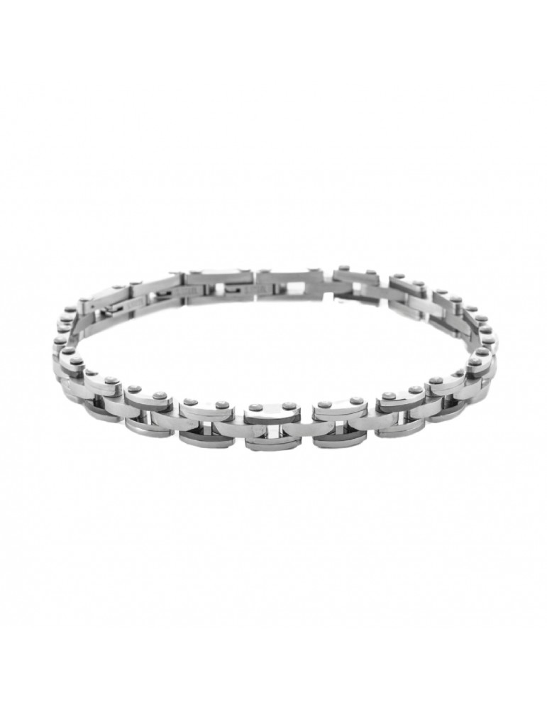 4US Paciotti | Bracciale in acciaio e acciaio PVD nero | 4UBR7049