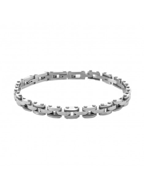 4US Paciotti | Bracciale in acciaio e acciaio PVD nero | 4UBR7049