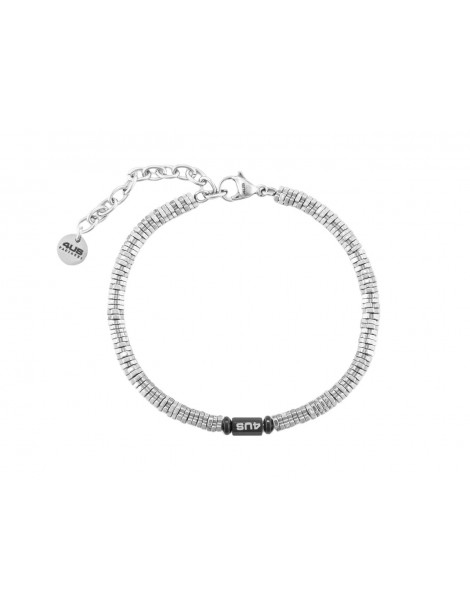 4US Paciotti | Bracciale in acciaio con elemento in acciaio PVD nero | 4UBR7024