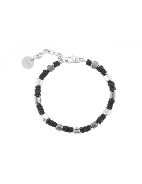 4US Paciotti | Bracciale in acciaio con quadrati in acciaio PVD nero | 4UBR7006