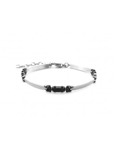 4US Paciotti | Bracciale in acciaio e acciaio PVD nero | 4UBR7043