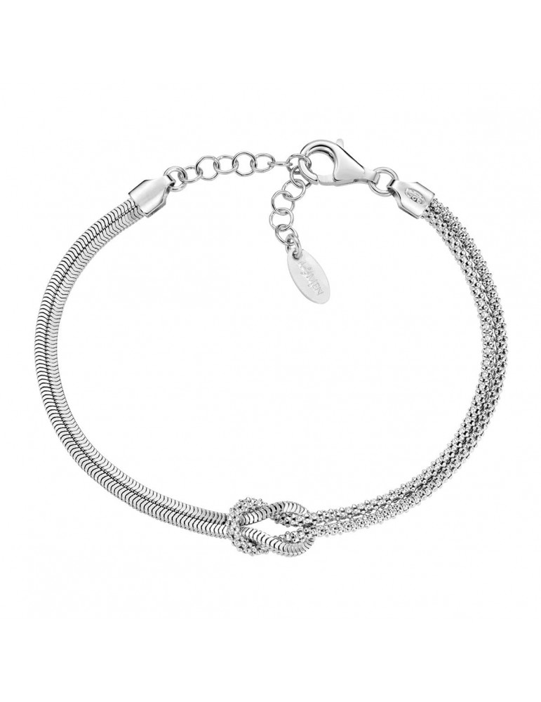 Amen | Nodo D'Amore | Bracciale nodo in argento 925‰ | BRNOAMBB