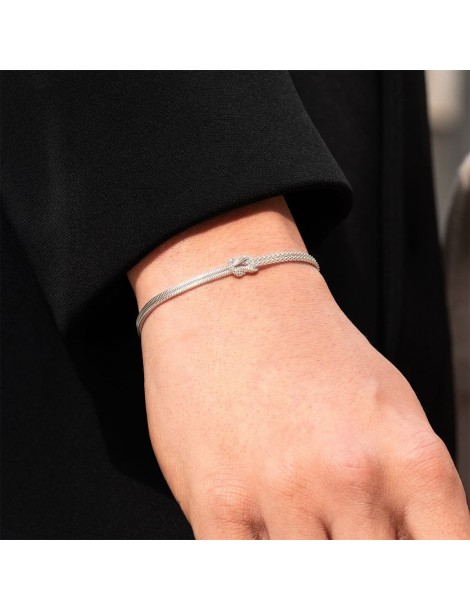 Amen | Nodo D'Amore | Bracciale nodo in argento 925‰ | BRNOAMBB