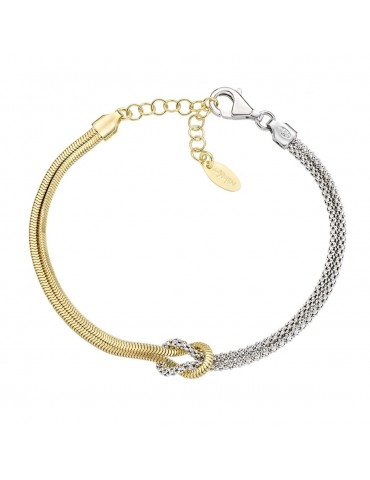 Amen | Nodo D'Amore | Bracciale nodo bicolore in argento 925‰ | BRNOAMBG