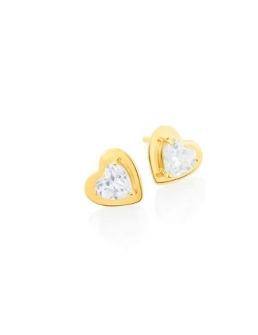 Stroili Oro 9KT | Bon Ton | Orecchini cuore in oro 9KT con zirconi bianchi | 1401122