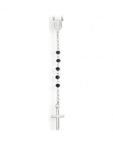 Collana donna gioielli Amen rosario classico onice nera CROBN4P