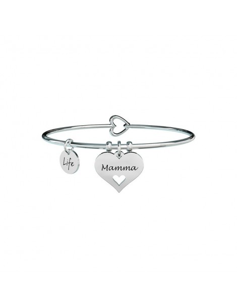 Kidultm, Cuore, Mamma, Bracciale in acciaio rigido con ciondolo. Referenza: 731619