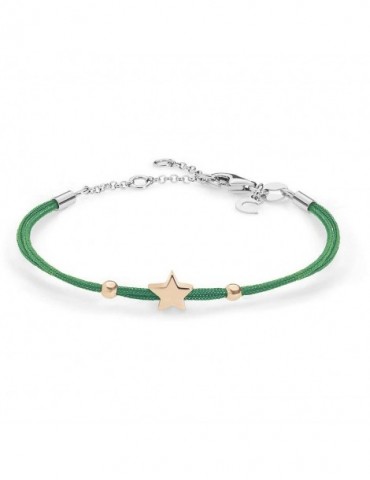 Comete gioielli | Stella | Bracciale In Argento 925% con cordino verde | BRA 157.