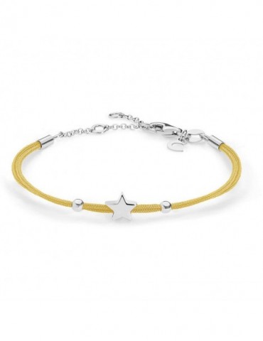 Comete gioielli | Stella | Bracciale In Argento 925% con cordino giallo | BRA 160