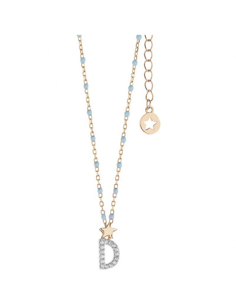 Comete gioielli | Stella | Collana In Argento 925% e smalto azzurro | GLA 176