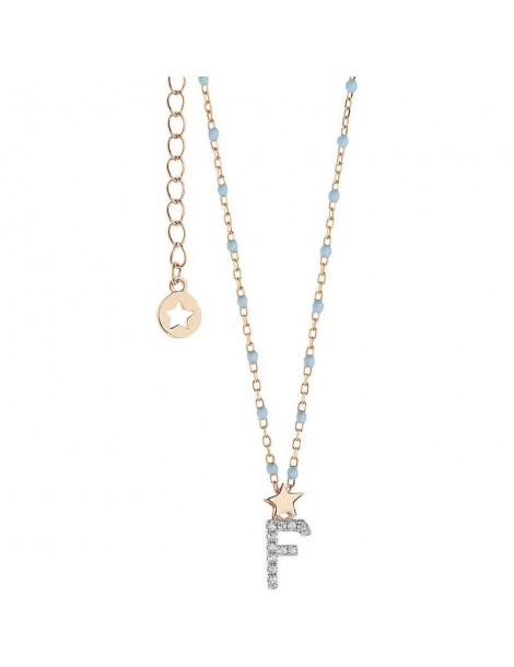 Comete gioielli | Stella | Collana In Argento 925% e smalto azzurro | GLA 178