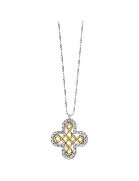 Comete Gioielli | Collana in Oro 750‰ Con Croce e Diamanti | GLB 1292