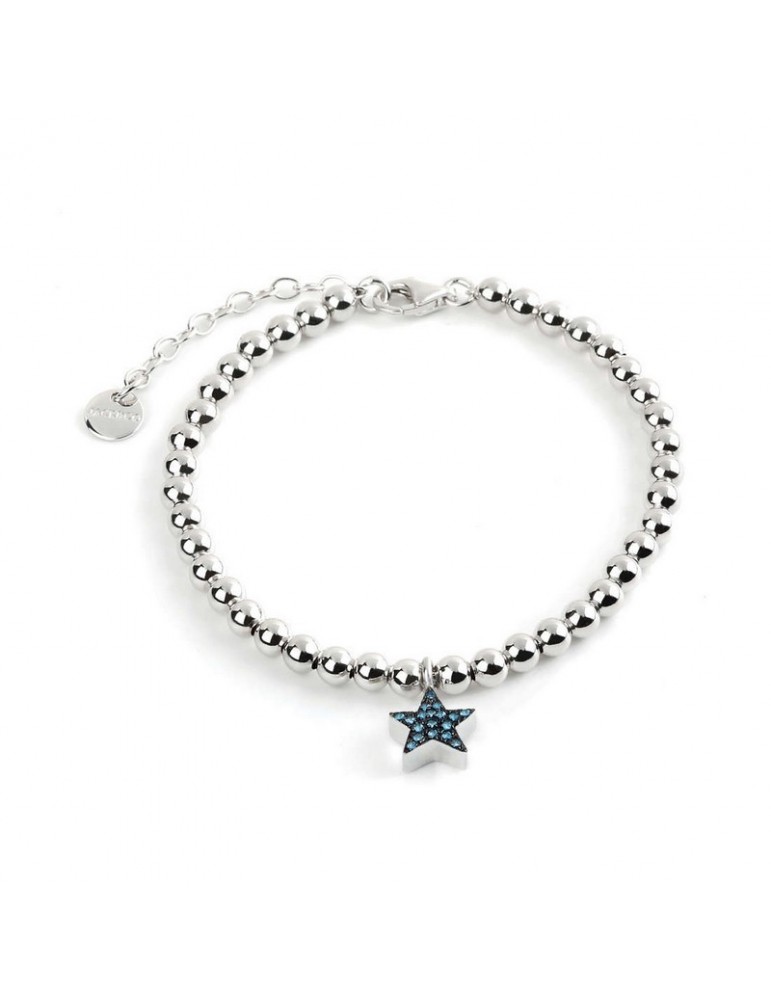 Jack&co | Classic | Bracciale in argento 925‰ con stelle e zirconi azzurri | JCB0985